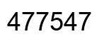 Number 477547 black image
