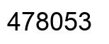 Number 478053 black image