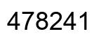 Number 478241 black image
