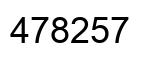 Number 478257 black image