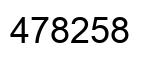 Number 478258 black image