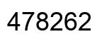 Number 478262 black image