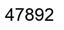 Número 47892 imagen negro