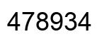 Number 478934 black image