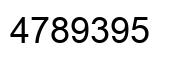 Number 4789395 black image