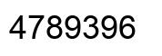 Number 4789396 black image