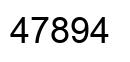 Número 47894 imagen negro