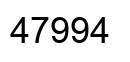 Number 47994 black image