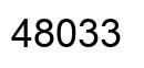 Número 48033 imagen negro