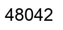 Number 48042 black image