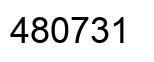 Number 480731 black image