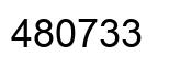 Number 480733 black image