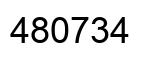 Number 480734 black image