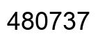 Number 480737 black image