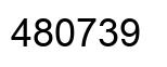 Number 480739 black image