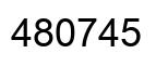 Number 480745 black image
