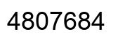Número 4807684 imagen negro