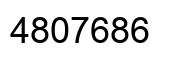 Number 4807686 black image