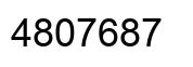 Number 4807687 black image