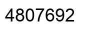 Number 4807692 black image