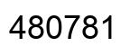 Número 480781 imagen negro