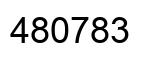 Number 480783 black image