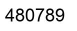 Number 480789 black image