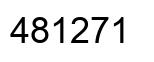 Number 481271 black image