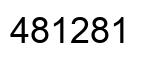 Número 481281 imagen negro