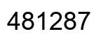 Number 481287 black image