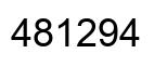 Number 481294 black image