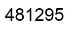 Number 481295 black image