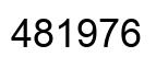 Number 481976 black image