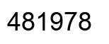 Number 481978 black image
