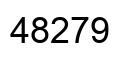 Number 48279 black image