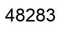 Number 48283 black image