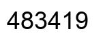 Number 483419 black image