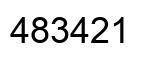 Number 483421 black image