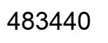 Number 483440 black image