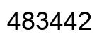Number 483442 black image