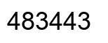 Number 483443 black image