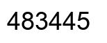 Number 483445 black image