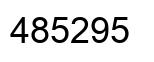 Number 485295 black image