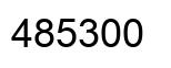 Number 485300 black image