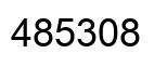 Number 485308 black image