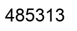Number 485313 black image