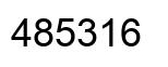 Number 485316 black image
