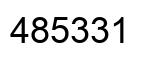 Number 485331 black image