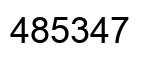 Number 485347 black image