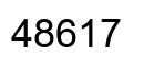 Número 48617 imagen negro